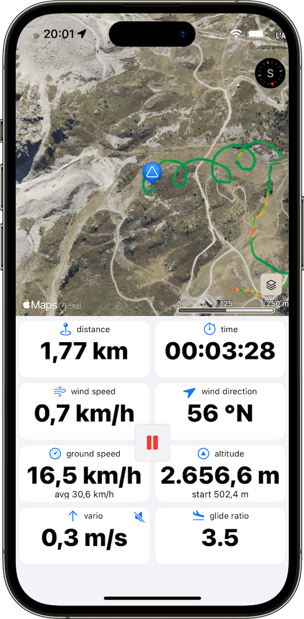 Wingman recording flight